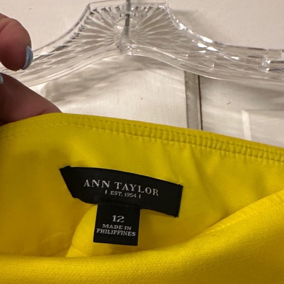 Ann Taylor Vibrant Yellow Mini Skirt - Picture 2 of 6